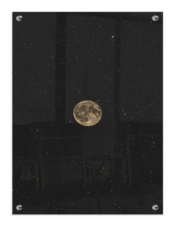 Fuldmåne og Stjernehimmel Plakat