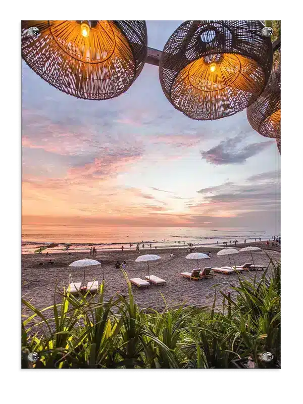 Solnedgang Over Strand Plakat