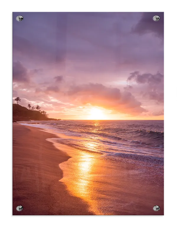 Solnedgang ved Kysten Plakat