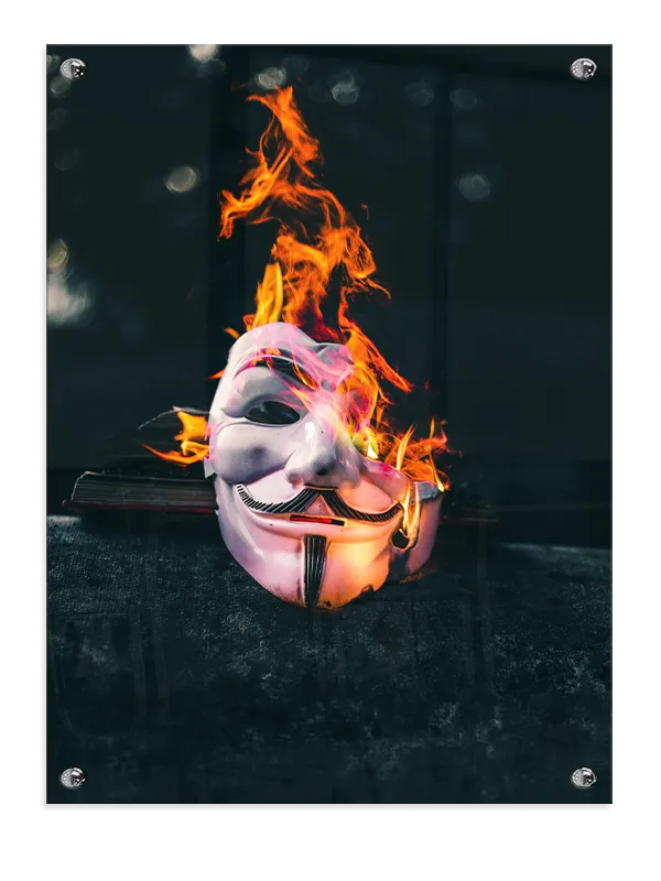 Flammer Over Maske Plakat