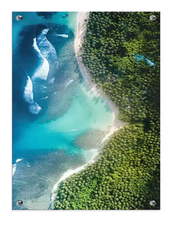 Tropisk Kystlinje Set Oppefra Plakat