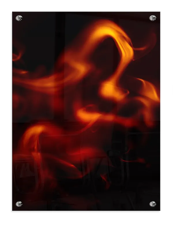 Gyldne Flammer i Bevægelse Plakat