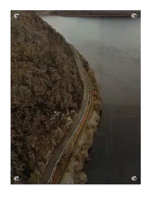 Slingrende Vej Ved Sø Plakat