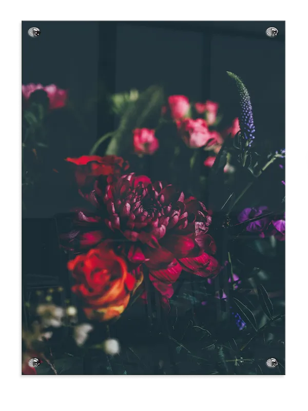 Mørk Blomsterkomposition Plakat
