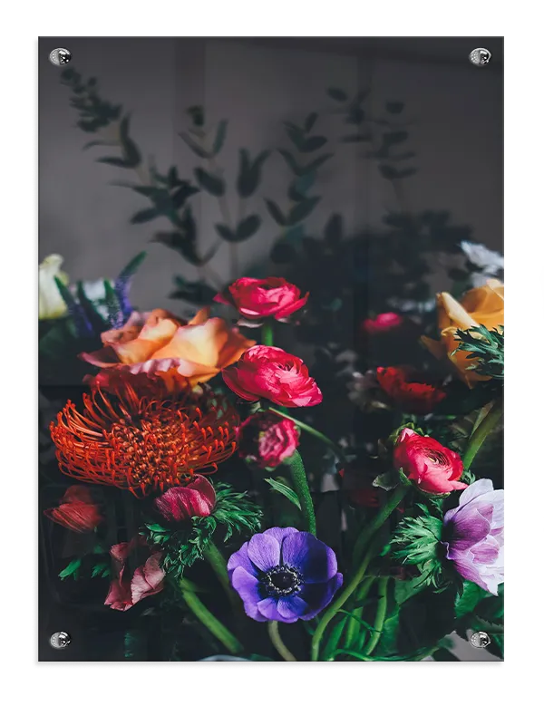 Farverig Vild Blomsterbuket Plakat