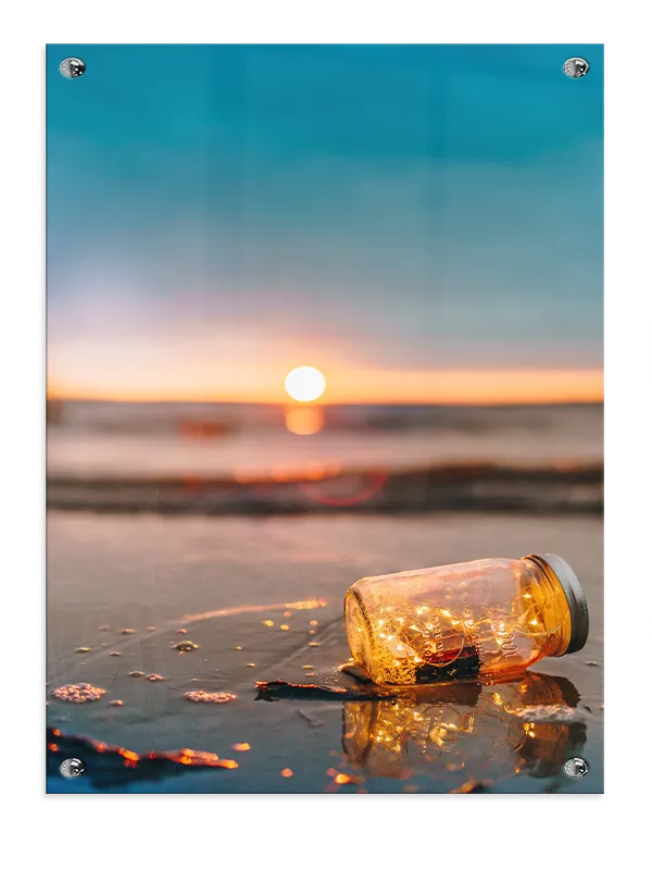 Solnedgang og Glaslys Plakat