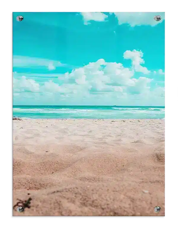 Sand og Himmel i Blåt Plakat