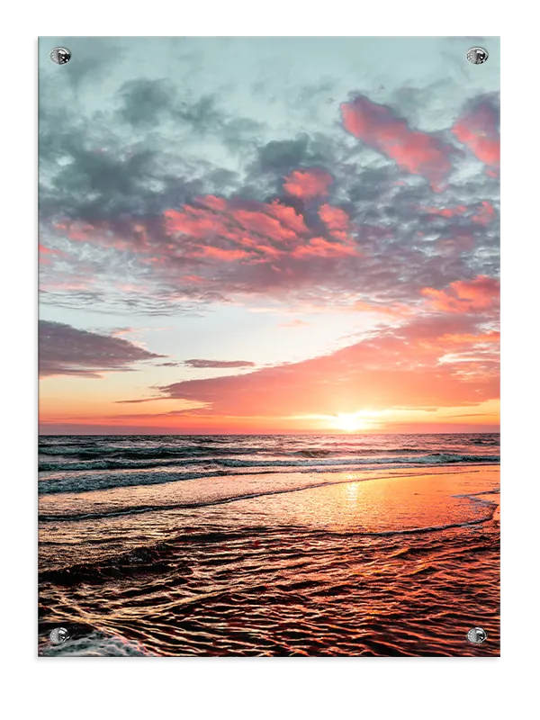 Solnedgang Over Kysten Plakat