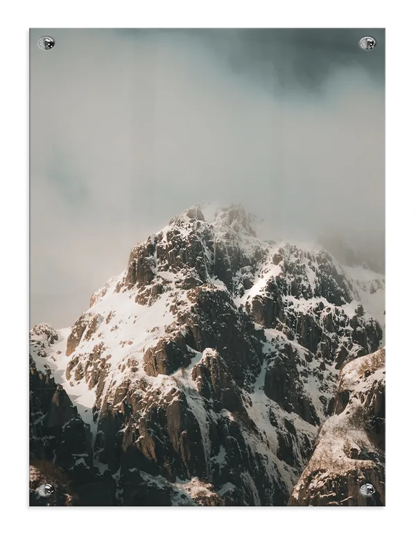 Sneklædt Bjergtop i Dis Plakat