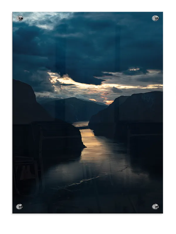 Fjord Ved Skumring Plakat