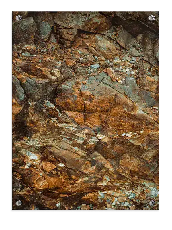Rustne Klippeoverflader Plakat