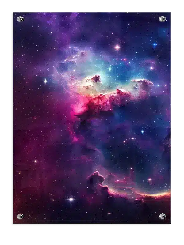 Farverig Nebula med Stjernestøv