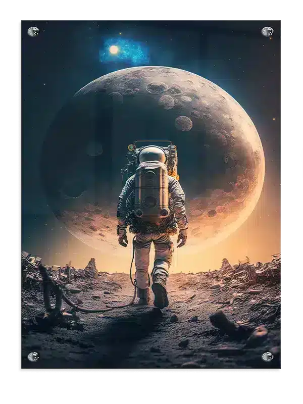 Astronaut Mod Kæmpe Måne