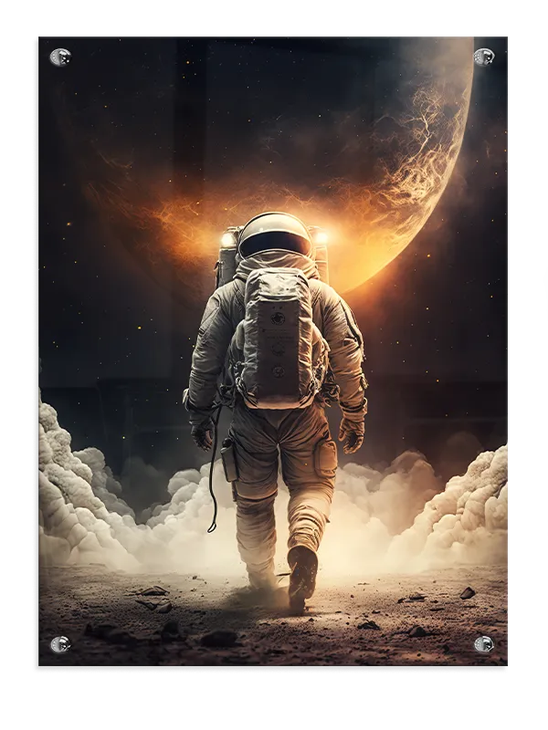 Astronaut Mod Glødende Planet
