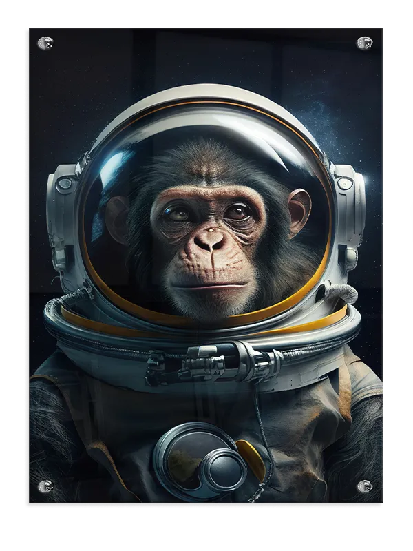 Grafisk Chimpanse i Astronautdragt