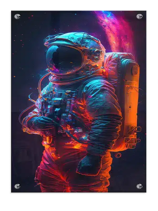 Neon Astronaut i Kosmos