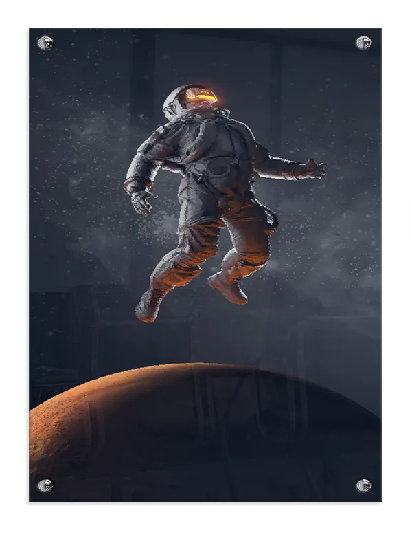 Astronaut i Mørkt Rum