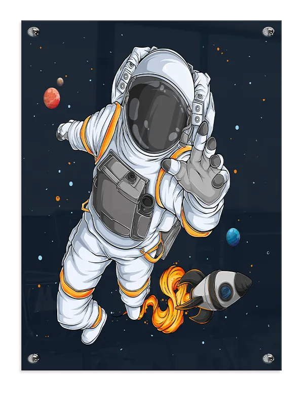 Astronaut i Rummet Illustration