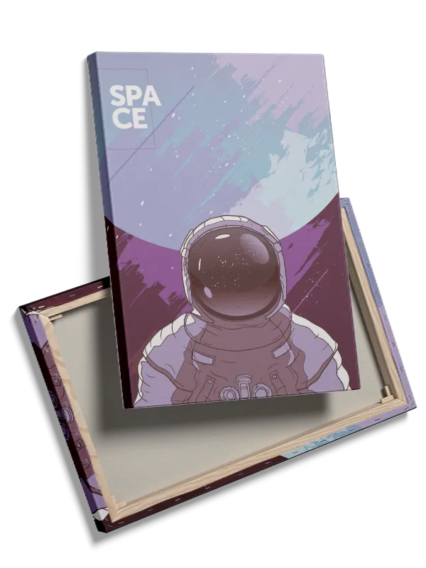Grafisk Astronaut Under Pastelrummet