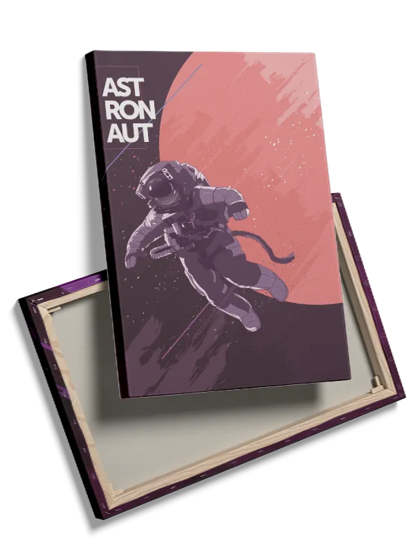 Astronaut ved Rosa Planet