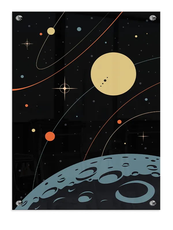 Kosmisk Nat med Månekratre