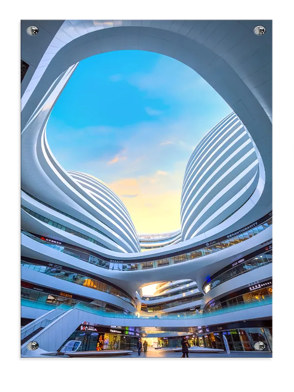 Futuristisk Arkitektur i Skønne Farver