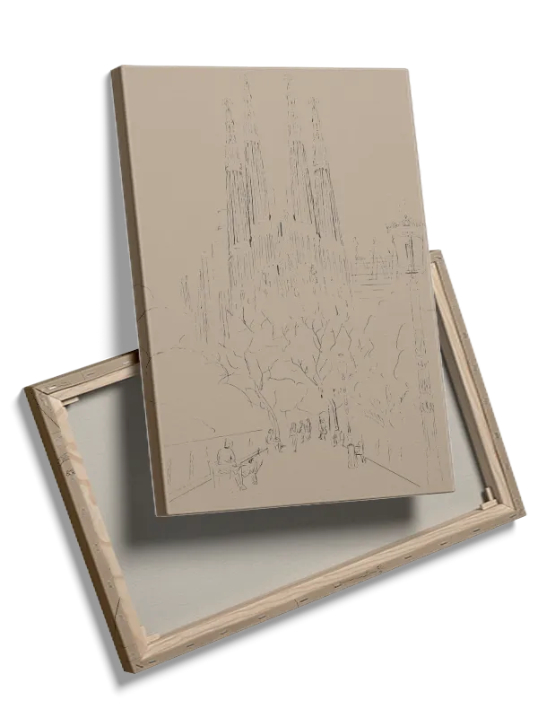 Barcelona Urban Sketch Artwork