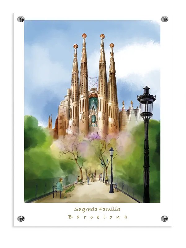 Sagrada Familia Barcelona Illustration
