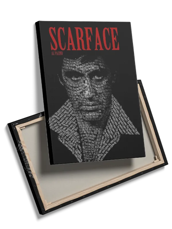 Scarface Typografi Portræt