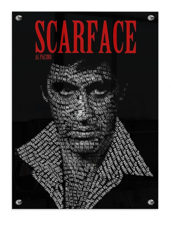 Scarface Typografi Portræt