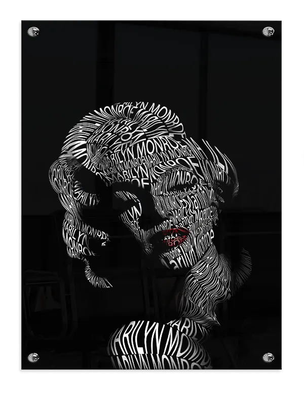 Ikonisk Marilyn Monroe Typografi