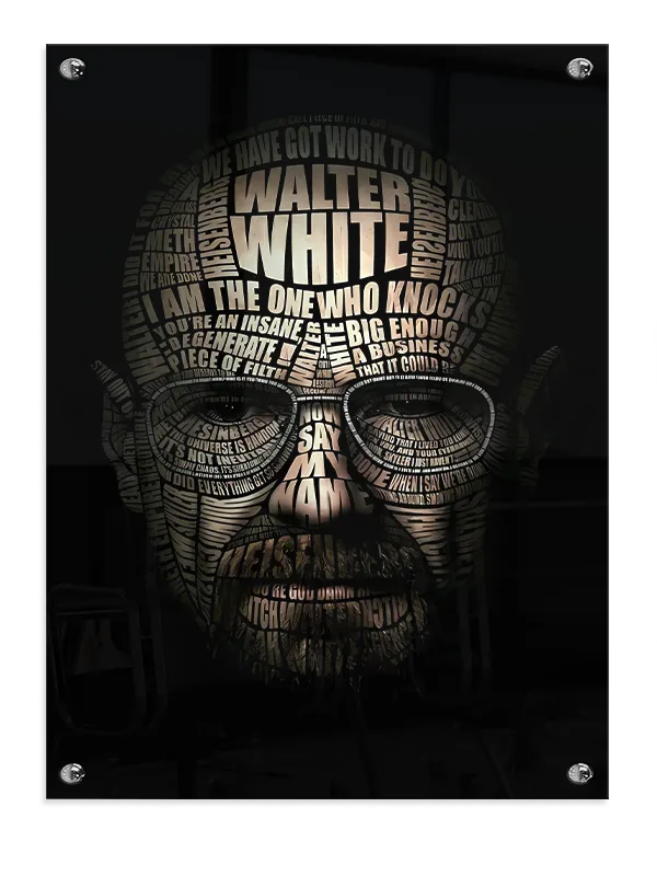 Walter White Typografi Portræt