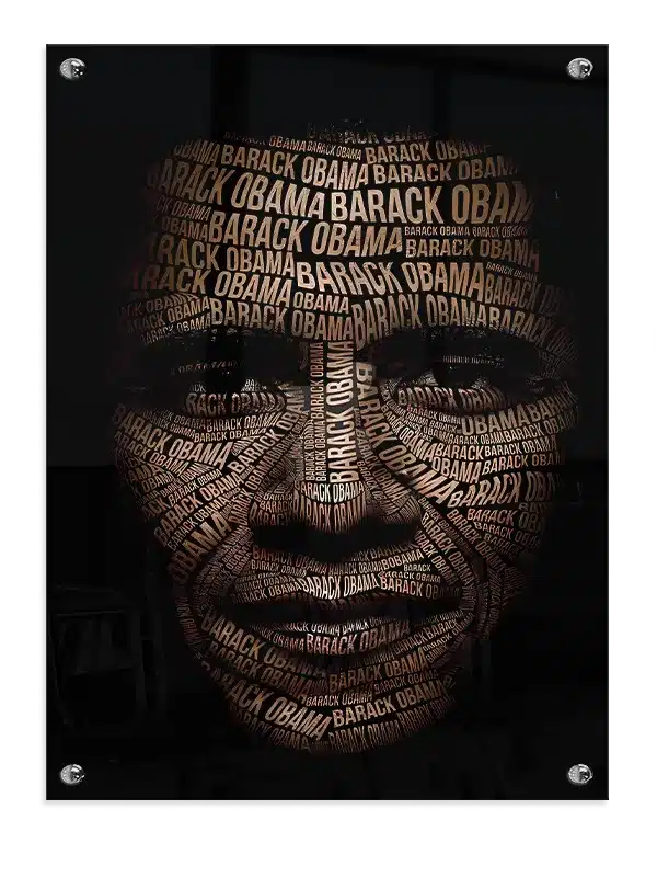 Barack Obama Typografi Portræt