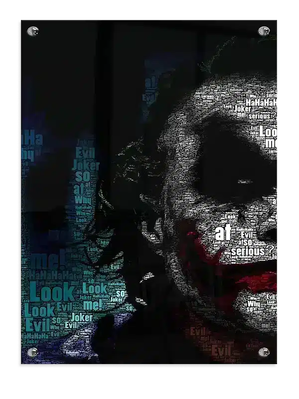 Ikonisk Joker Typografi Portræt