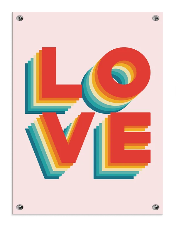 Ord bogstaver typografi med farvelag skygger