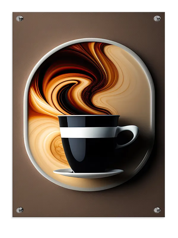 Kaffekop med mønster tekstur skygger