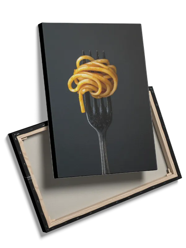 Pasta gaffel med nærbillede baggrund lys