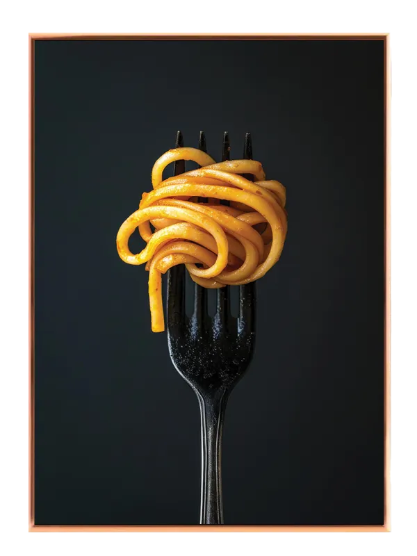 Pasta gaffel med nærbillede baggrund lys