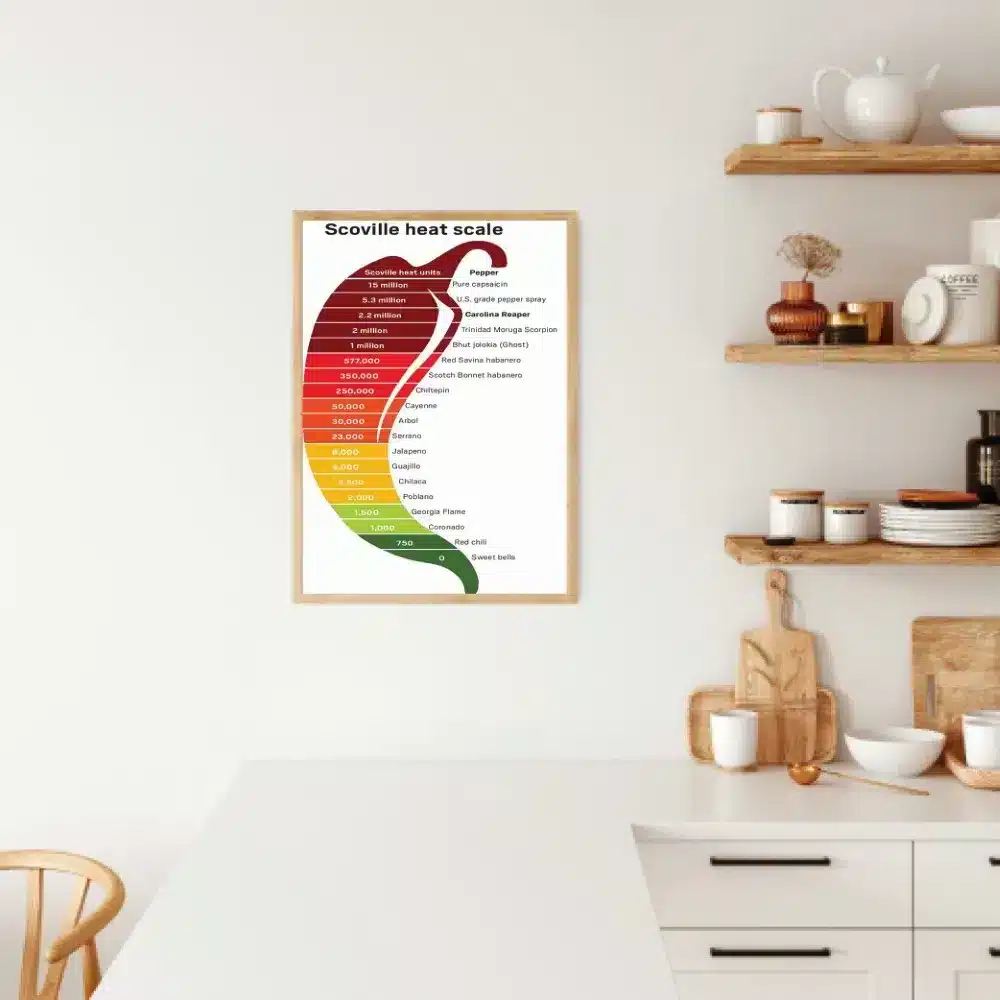 Chilipeberskalafarvegradient med typografiinfografiktekst linjer