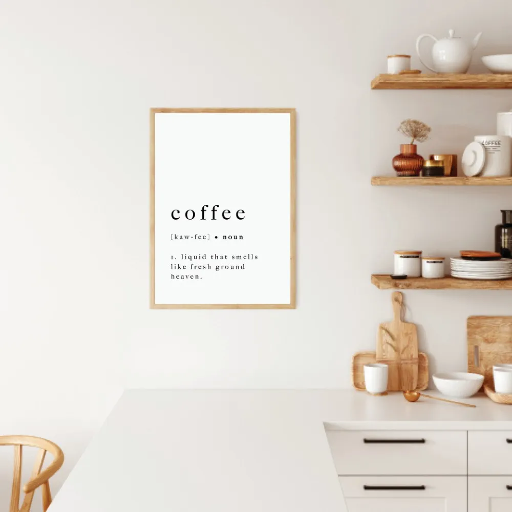 Kaffe ord med typografi tekst