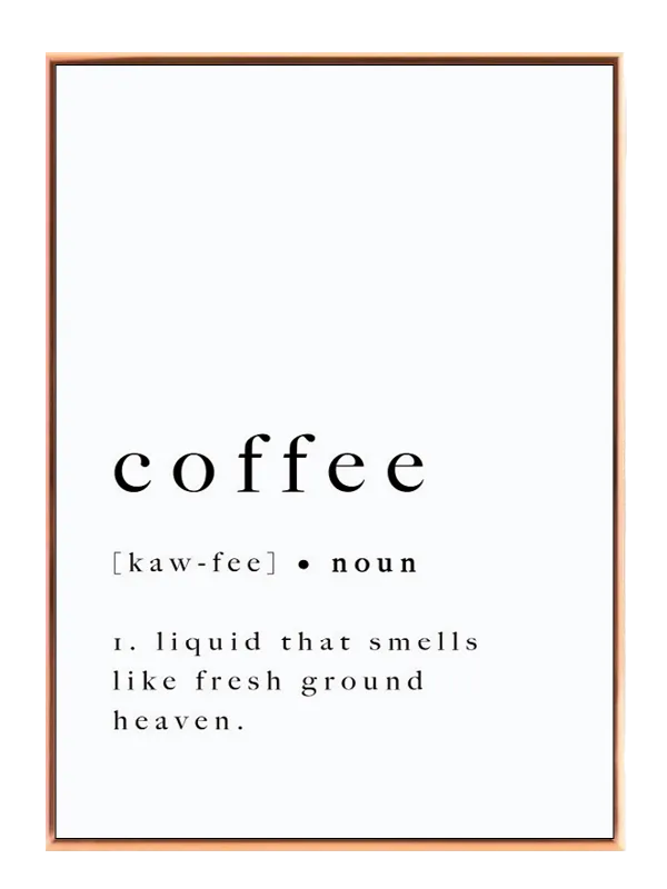 Kaffe ord med typografi tekst