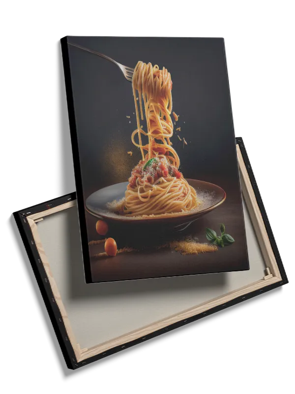 Spaghetti gaffel tallerken tomatsauce med madfotografi