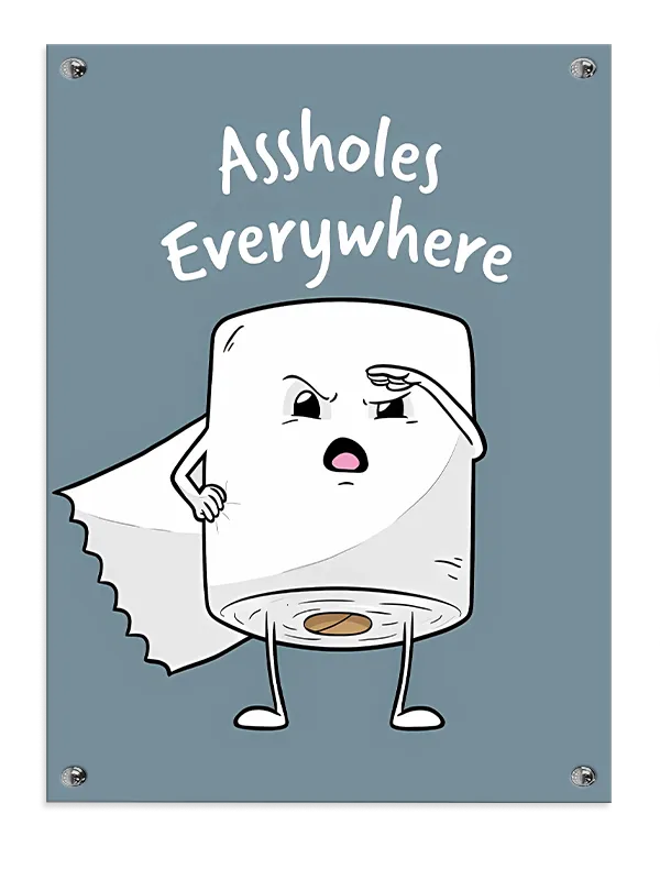 Sjov Superhelt Toiletpapir Plakat