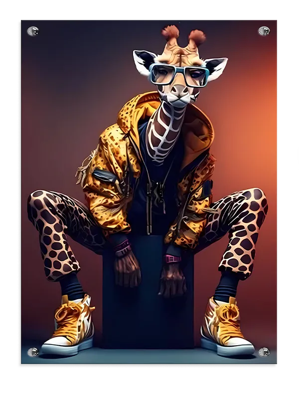 Urban Giraffe Stil Plakat