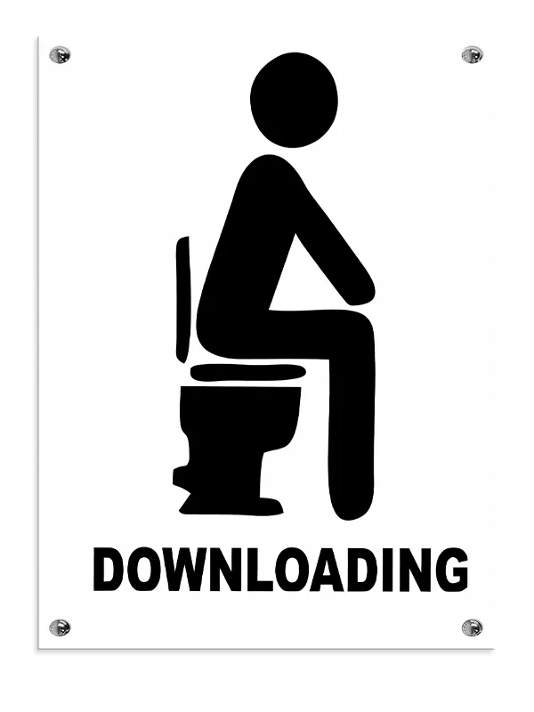 Humoristisk Toiletplakat til Badeværelset