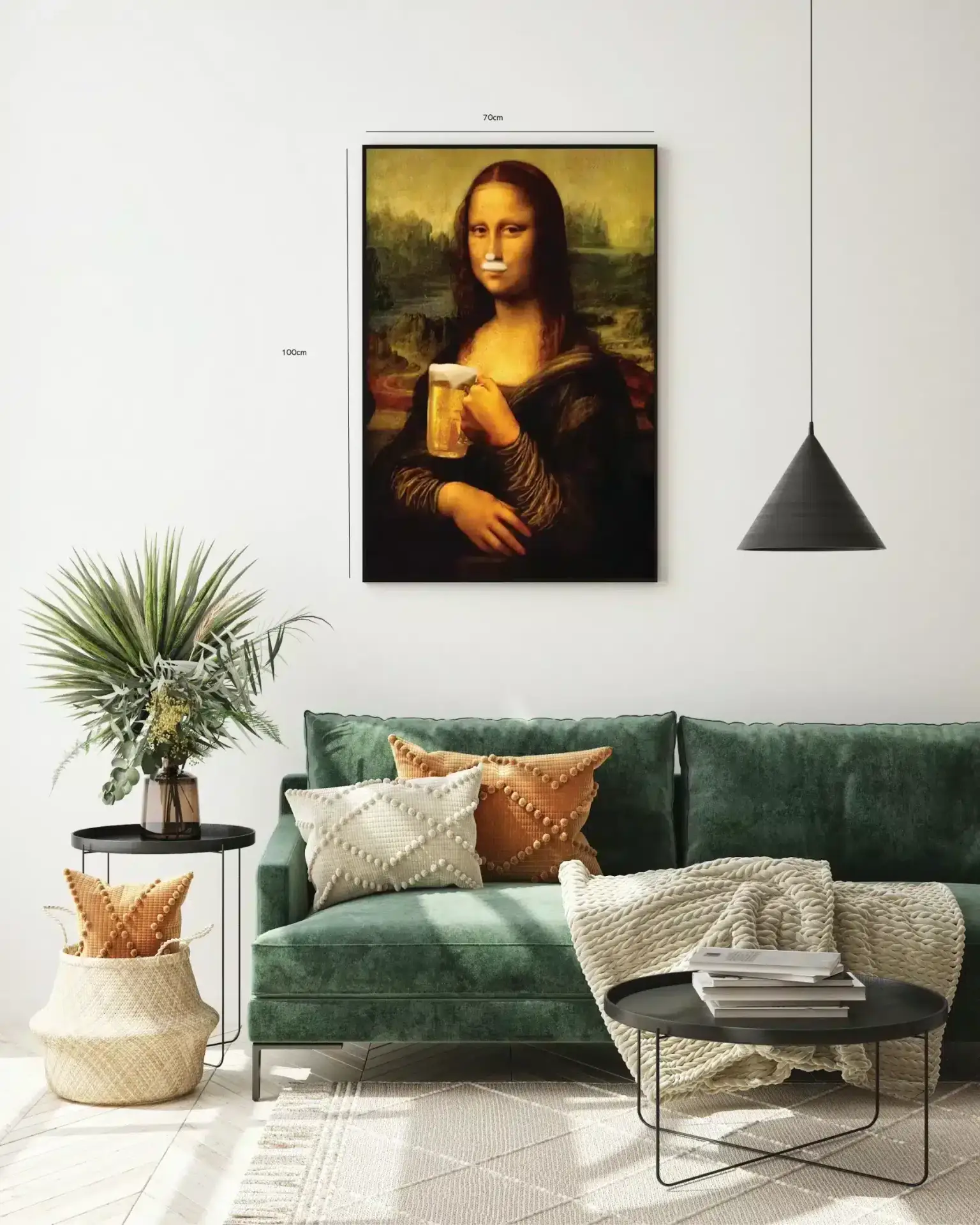 Mona Lisa med ølglas