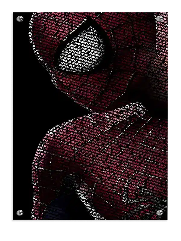 Spider-man Tekst Silhuet Portræt