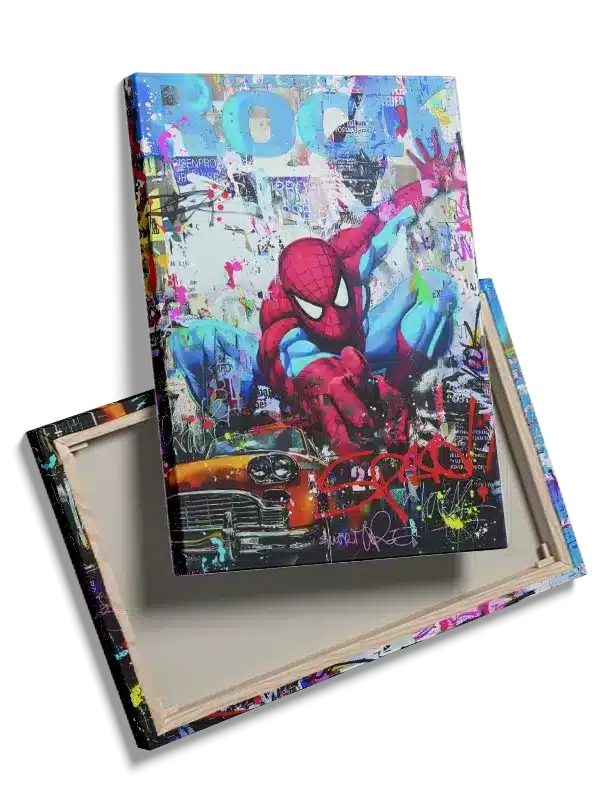 Spider-man i Graffiti Collage