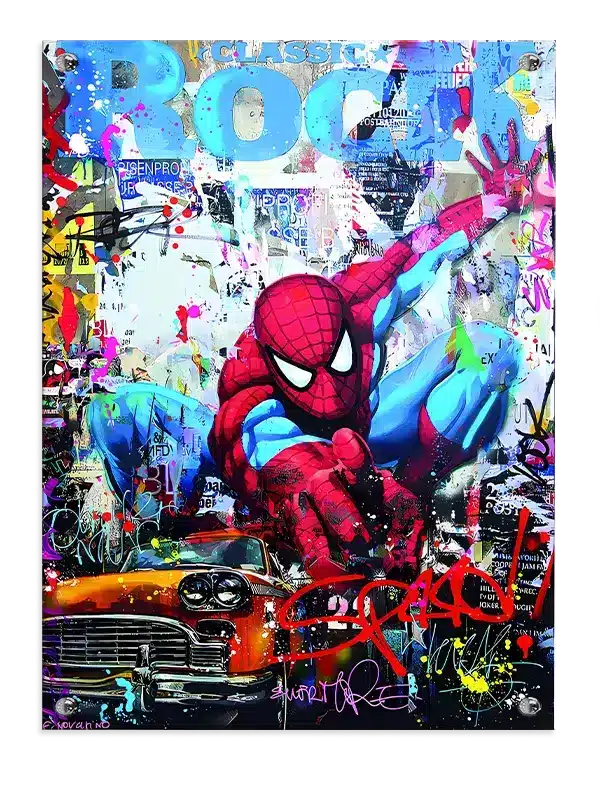 Spider-man i Graffiti Collage