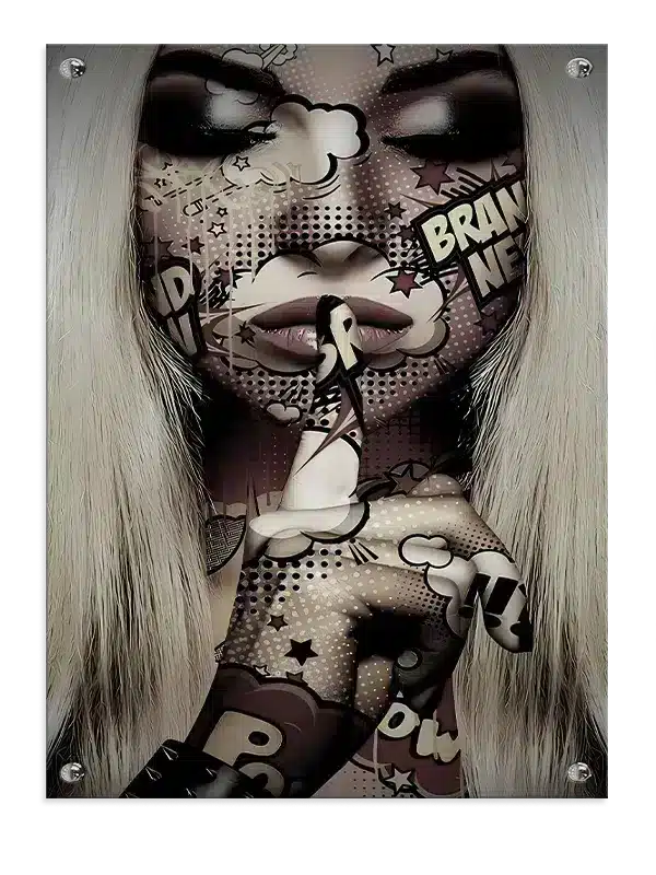 Pop Art Kvinde med Finger